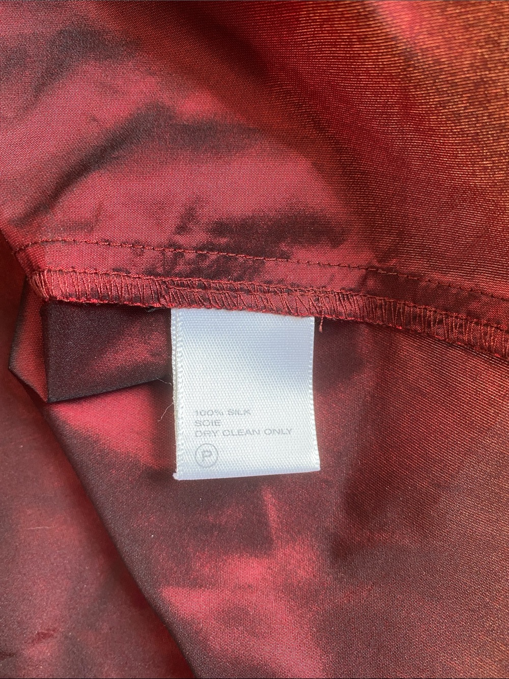! Lafayette 148 8 Burgundy Purple Silk Taffeta Wrap Tie Top - Picture 13 of 14